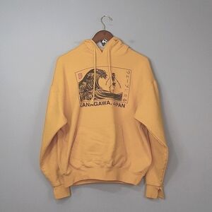 Artist Union Clothing Co. Japanese Print Gold Yellow Hoodie